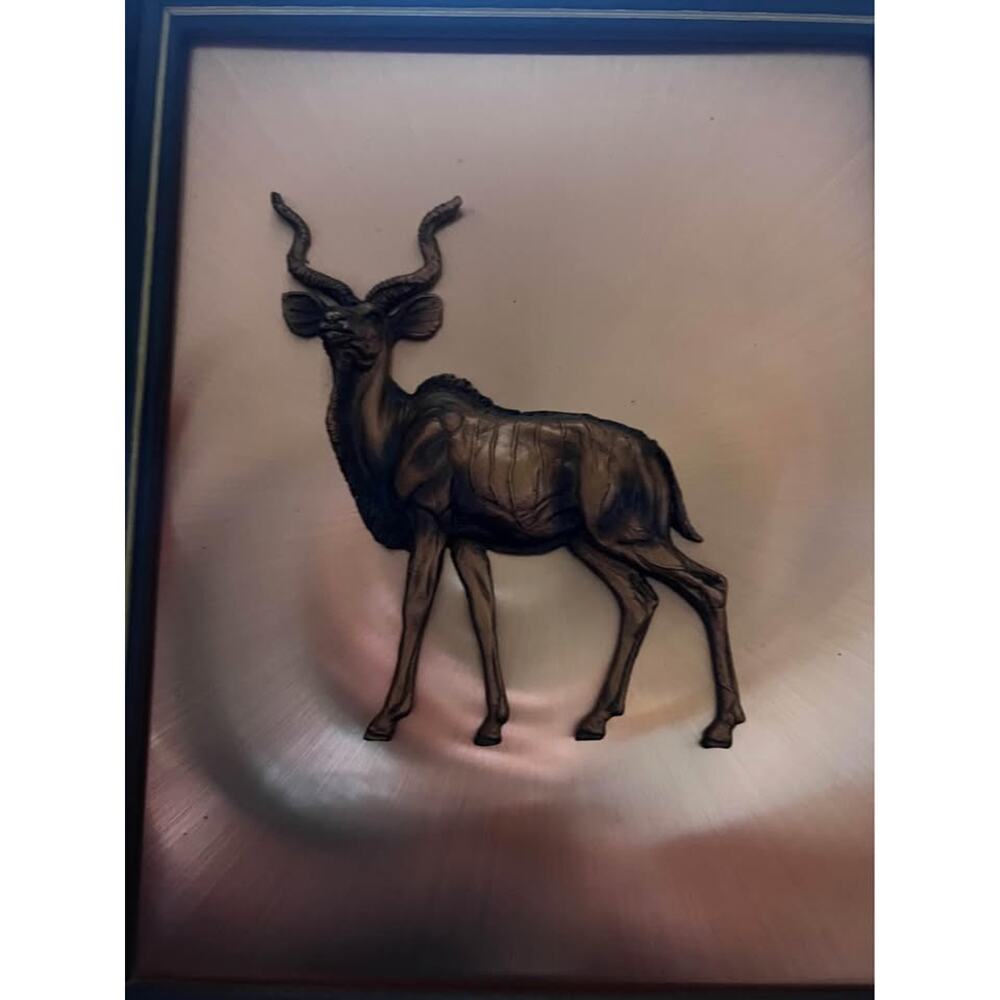 Copper Kudu 3D Wall Art Vintage 1930s